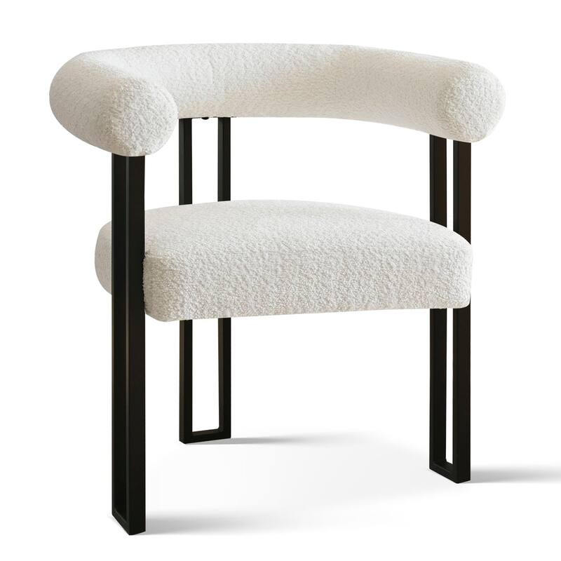 Boucle Upholstered Arm Chair(Set of 2)