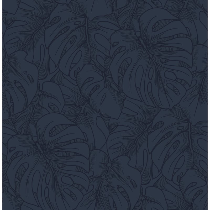 Scott Living Borneo Indigo Peel and Stick Wallpaper