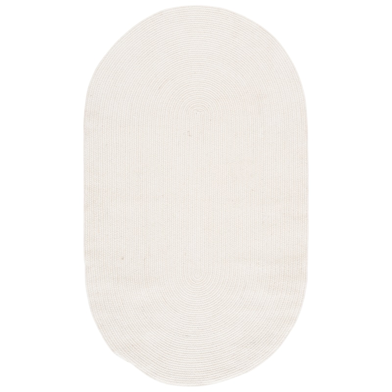 SAFAVIEH Handmade Braided Bozana Wool Rug - Ivory - 4' x 6' Oval