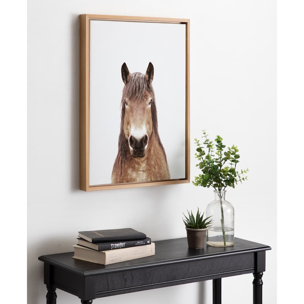 Kate and Laurel Sylvie Meadow Horse Portrait Framed Canvas by Amy Peterson Art Studio