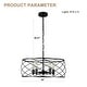 preview thumbnail 9 of 17, Bella Depot Industrial Black Metal Cage Dimmable Chandelier 70-Inch Adjustable Pendant Light for Kitchen Island, Hallway - 20"