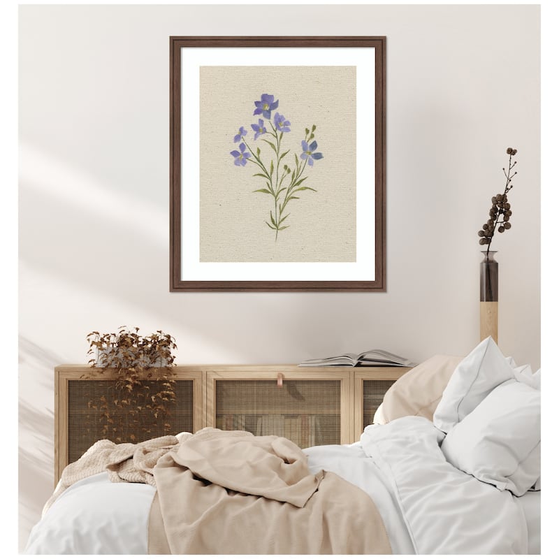 Kate and Laurel AQ Simple Bloom No 2 by Annie Quigley Framed Wall Art Print