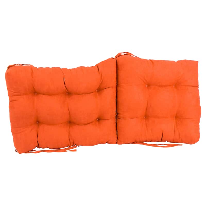 Multi-section Tufted Indoor Microsuede Seat/Back Chair Cushion (Multiple Sizes)