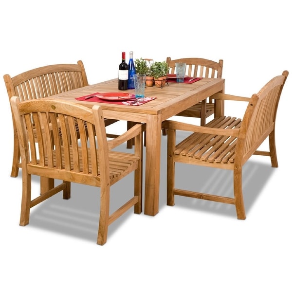 5 piece teak outdoor dining set