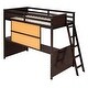 preview thumbnail 6 of 7, Versatility galore Twin size Wooden Loft Bed with Desk and Writing Board