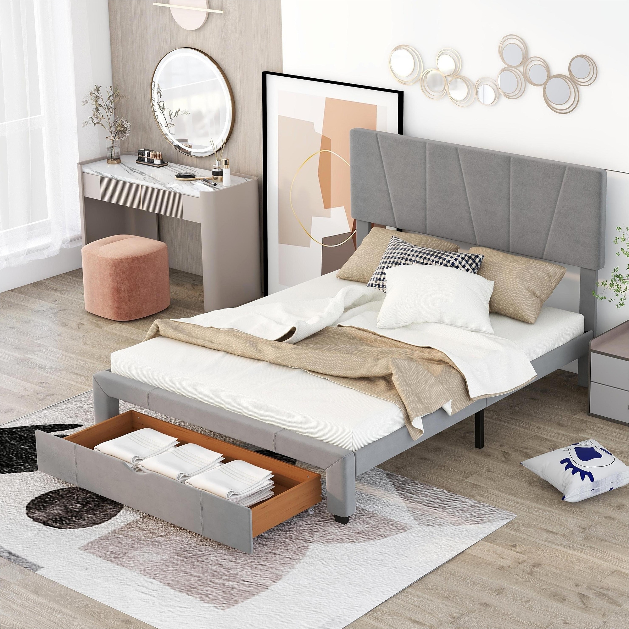 Platform bed frame with adjustable legs deals