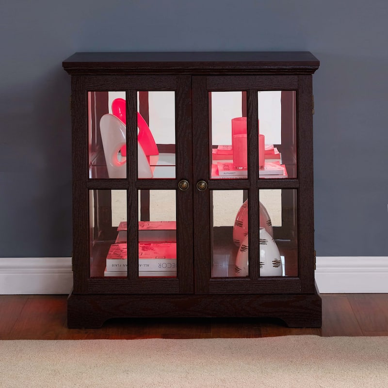 LED Curio Display Cabinet,Cherry