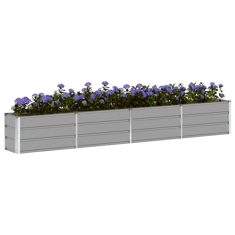 vidaXL Planter in Steel - 39.37 x 15.75 x 17.72"