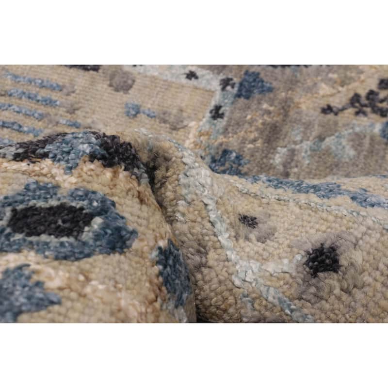 ECARPETGALLERY Hand-knotted Heritage Taupe Silk, Wool Rug - 5'2 x 7'7
