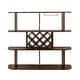preview thumbnail 11 of 14, 47.24" Rustic Large Wall Mounted with Wine Glass Holder