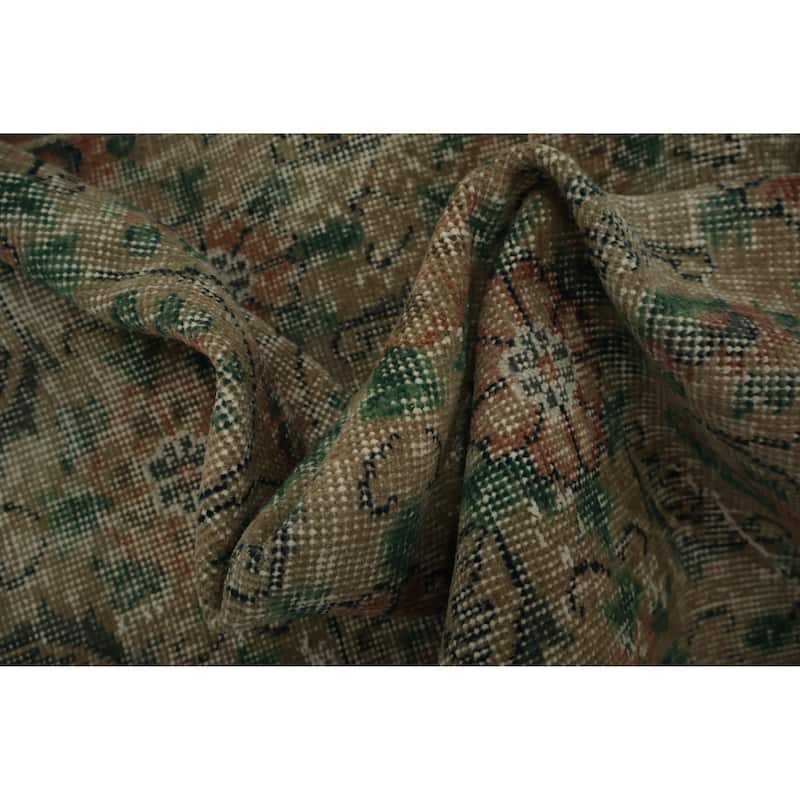 Hand Knotted Oriental 100% Wool Carpet Transitional Floral Beige & Ivories Anatolian Area Rug - 8' 8'' X 4' 8''