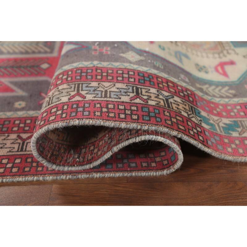 Over-Dyed Meshkin Persian Vintage Runner Rug Handmade Wool Carpet - 4'5" x 10'5"