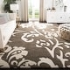 preview thumbnail 3 of 57, SAFAVIEH Florida Shag Hilde Floral 1.2-inch Thick Rug 8' x 10' - Smoke/Beige - Rectangle