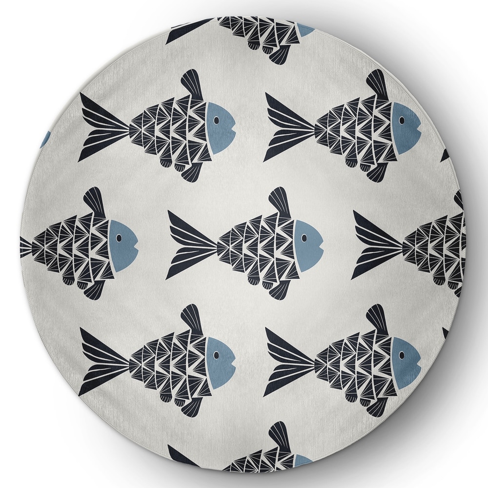 Fish Tales Nautical Indoor/Outdoor Rug