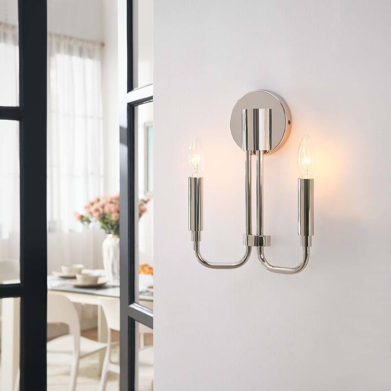 Rekindle 2-Light Wall Sconce - Polished Nickel
