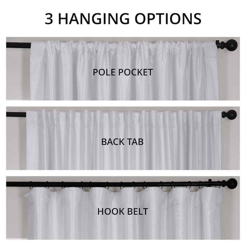 Exclusive Fabrics Blackout Extra Wide Faux Dupioni Curtain (1 Panel)