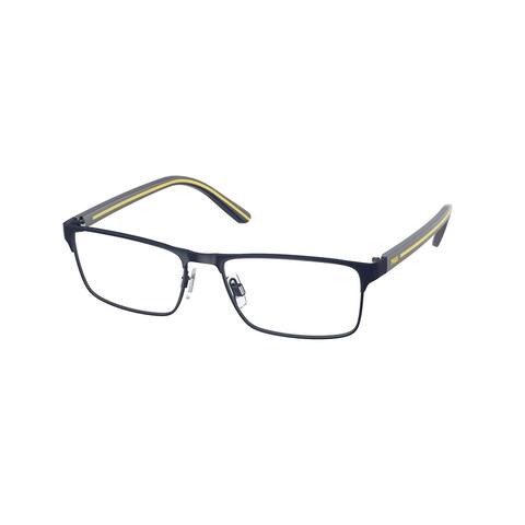 Polo Matte Navy Blue Man Rectangle Eyeglasses