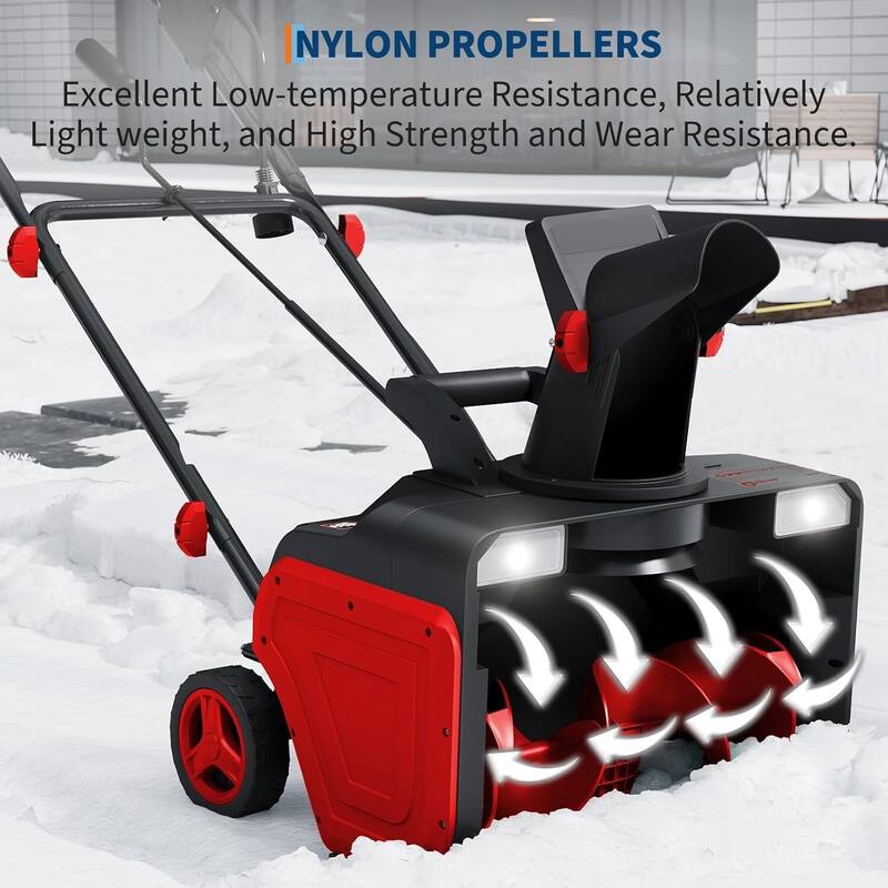 Corded 20 inch Electric Snow Blower Corded, Snow Thrower for Walkways Deck - N/A