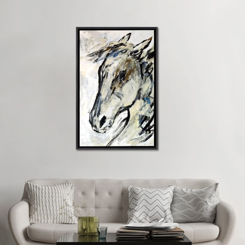 iCanvas "Picasso's Horse II" by Julian Spencer Framed