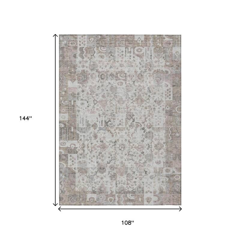 HomeRoots Patchwork Traditional Rectangle Outdoor Rug