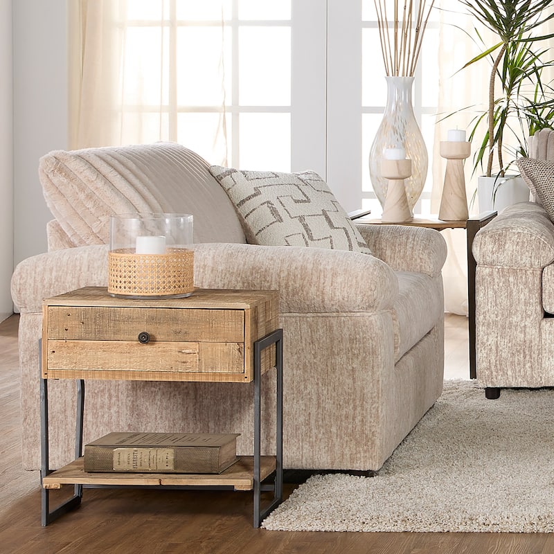 Roundhill Furniture Nason Wide Wale Corduroy Sofa, Loveseat, and Cuddle Chair Set