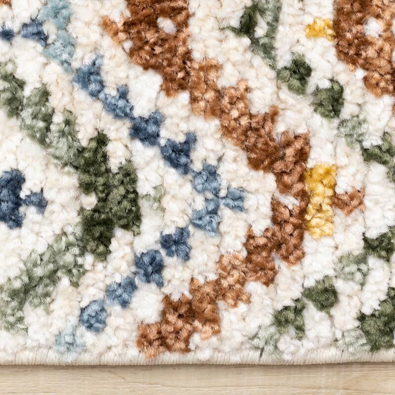 Nalani Collection - Textured Soft Multi-Colored Intricate Southwest Rug