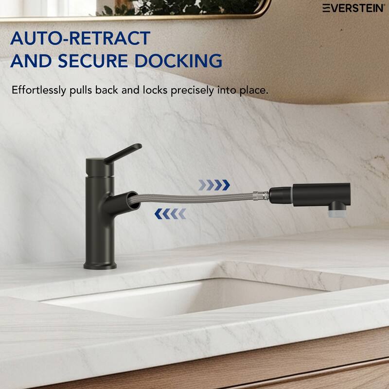 Single Handle Single Hole Bathroom Faucet with Pop‑Up Drain
