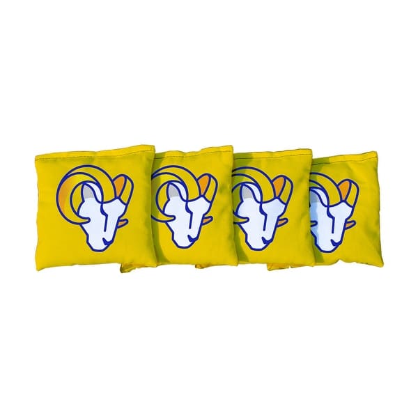 slide 2 of 3, Los Angeles Rams NFL White Cornhole Bags All-Weather Resin Filled