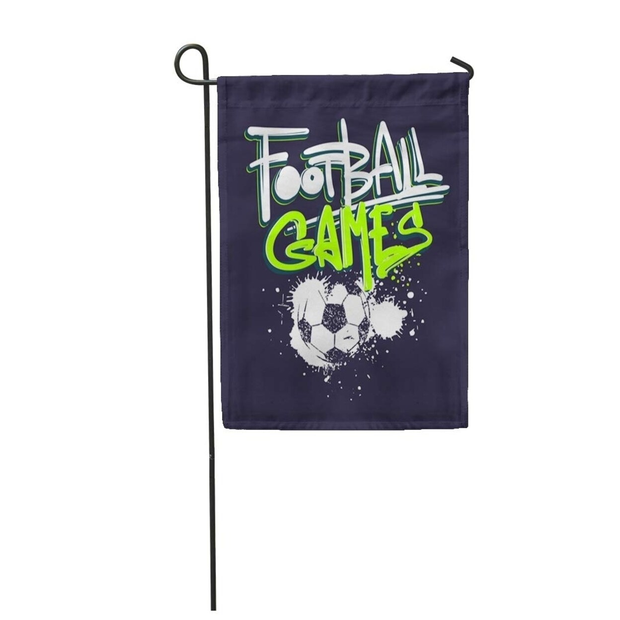 Shop Abstract Lettering Composition With Text Drawing In Graffiti And Silhouette Garden Flag Decorative Flag House Banner On Sale Overstock 31352722