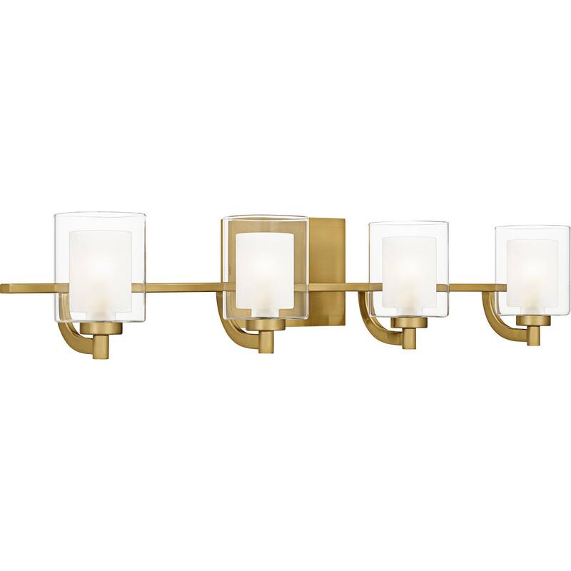 Brushed Gold Bathroom Vanity Light from the Kolt Collection