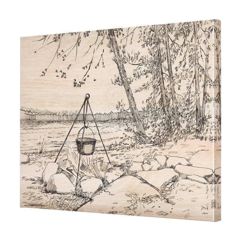 Fireside II (24 x 32) Canvas Art Print