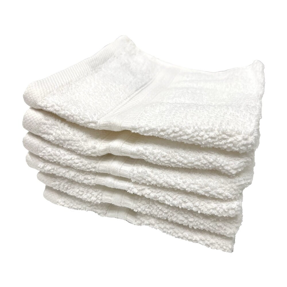 Superior Soho Cotton Ribbed Checkered Washcloths Face Towels (Set of 12) -  On Sale - Bed Bath & Beyond - 38385009