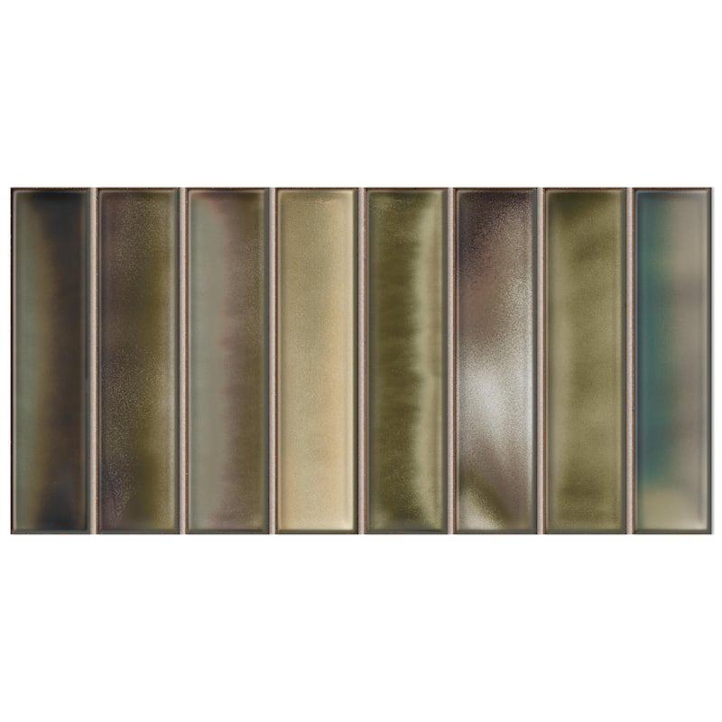 Merola Tile Borealis Green 5-7/8" x 11-3/4" Ceramic Wall Tile