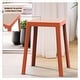 preview thumbnail 46 of 69, Tresse Modern Stackable Dining Stool with Wicker Seat for Dining Room, Garden, Patio, Indoor or Outdoor - No Assembly Required