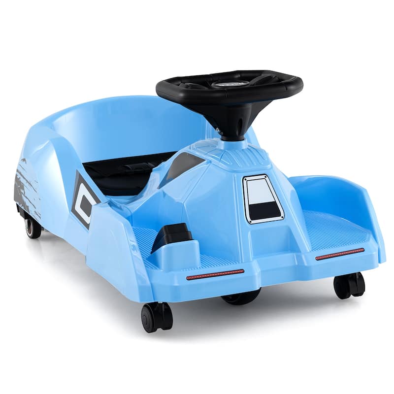 Kids 12V Ride on Car with Remote Control, Anti-Rollover Wheels Horn and USB Connectivity - 31" × 18" × 14" (L × W × H) - Blue