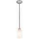 preview thumbnail 4 of 5, Access Lighting Janine 1 Light Brushed Steel Downrod Pendant
