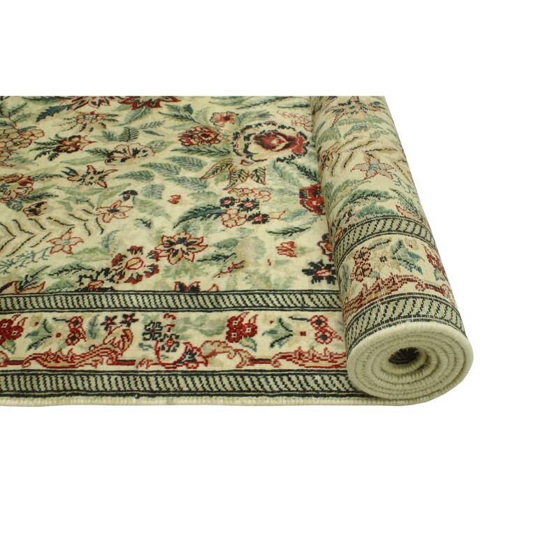 Pak-Persian Elianne Ivory /Lt. Green Runner - 2'8" x 9'11"