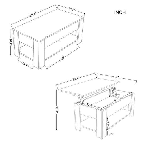 Lift Top Extendable Coffee Table with Storage - Bed Bath & Beyond ...