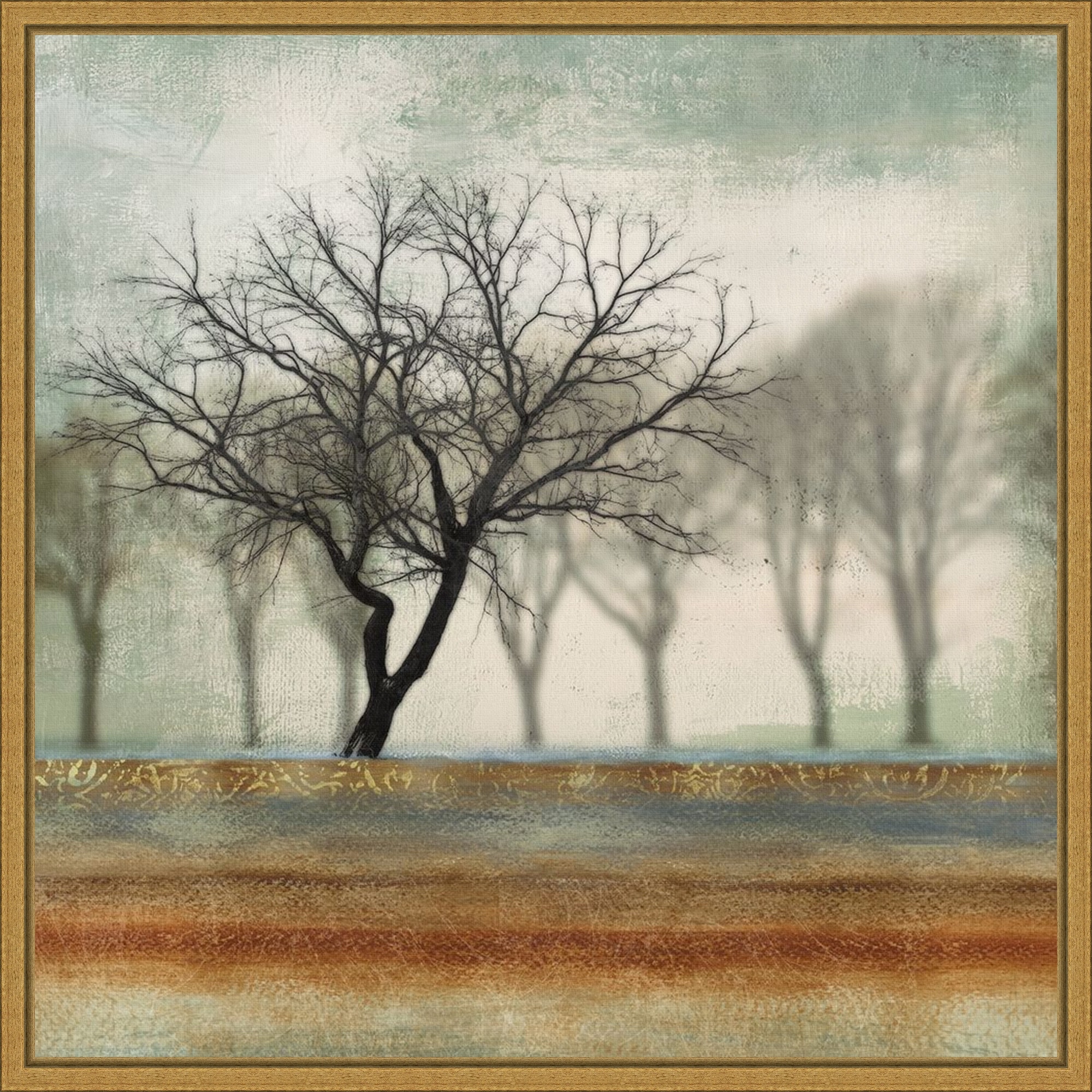 Amanti Art Fleeting by PI Studio Framed Canvas Wall Art Print - Sylvie Gold
