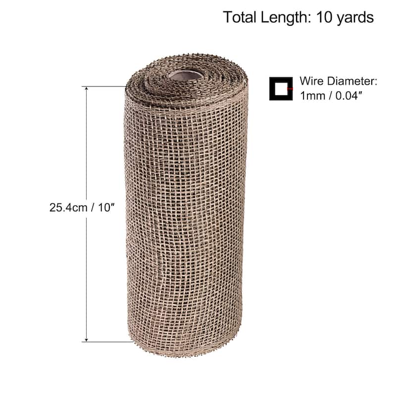 PP Burlap Mesh Wrapping Ribbon for Home Outdoor Wreath Decoration - Flaxen