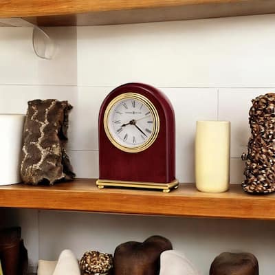 Howard Miller Rosewood Arch Vintage Mid-Century Modern Mantel Clock