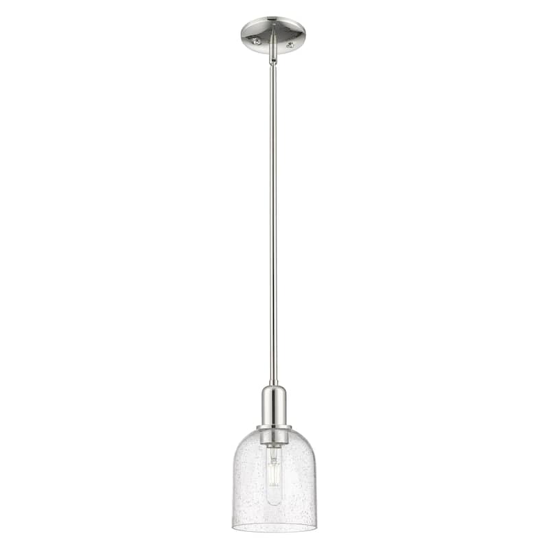 Innovations Lighting Endless Possibilities Arcadia - Bella - 1 Light 6" Stem Hung Mini Pendant - Polished Nickel/Seedy