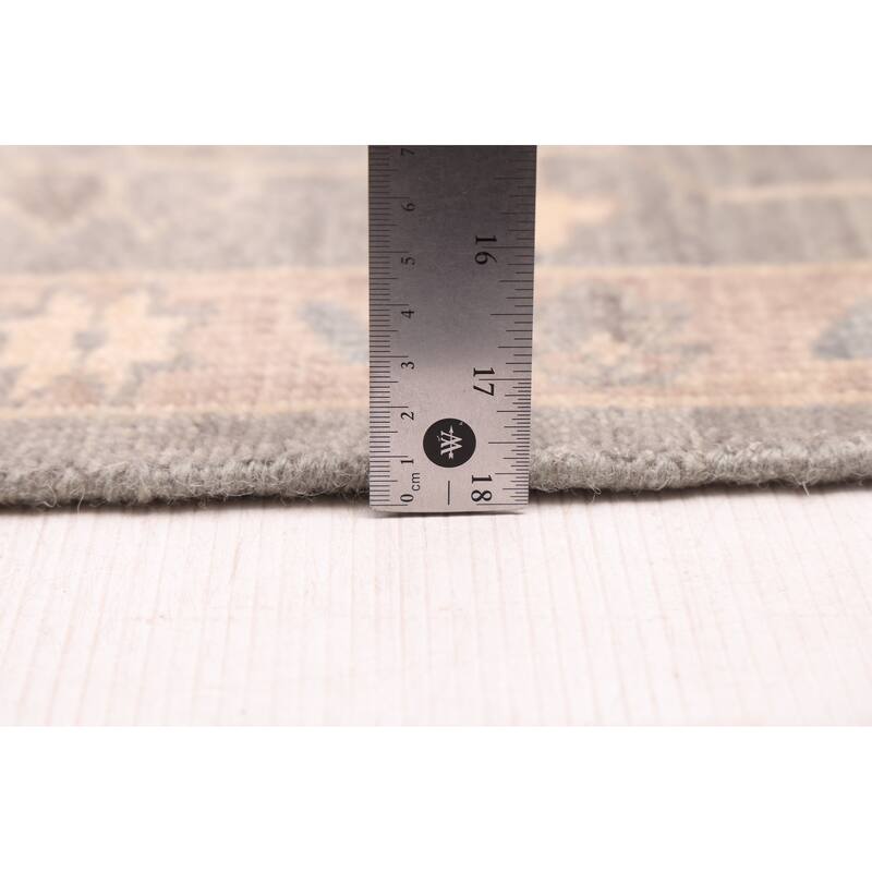 ECARPETGALLERY Hand-knotted Modern Oushak Grey Wool Rug - 8'11 x 12'1