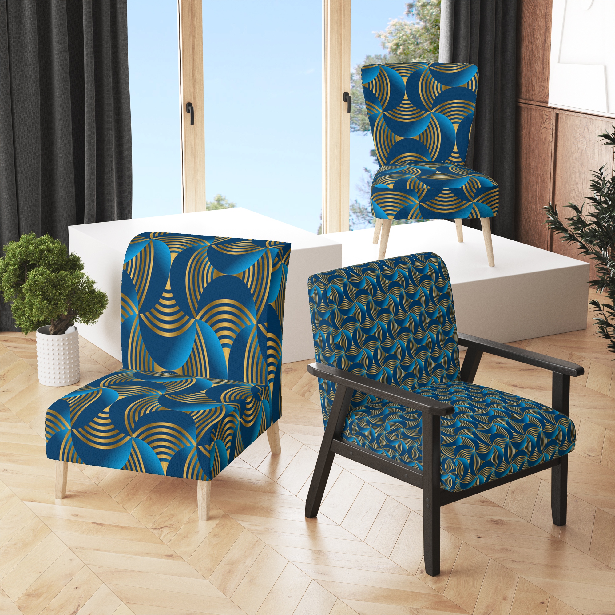 Geometric top chair design