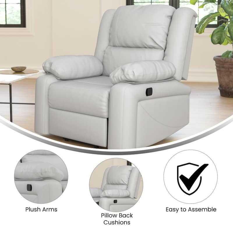 Microfiber Pillow Back Recliner