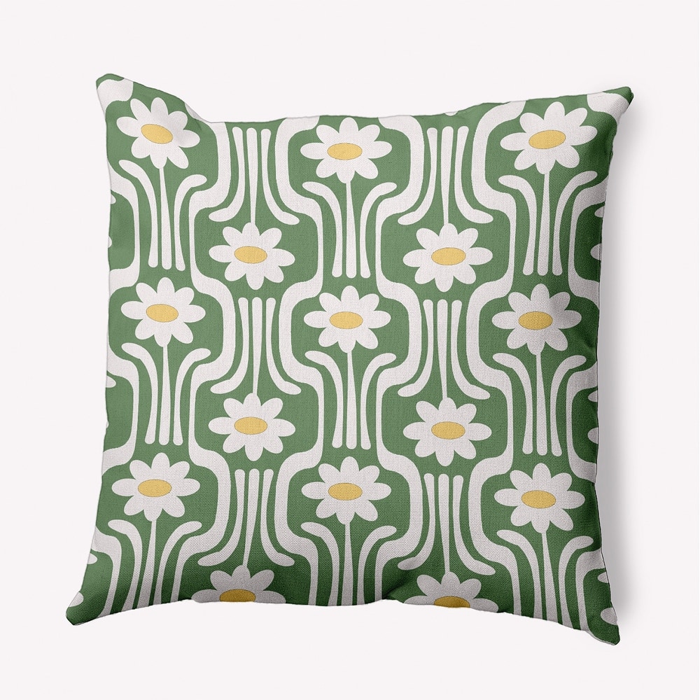 Daisys and Squiggles Decorative Throw Pillow