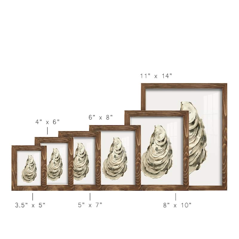 Neutral Oyster Study I -Framed Print w/glass-Cherry Red