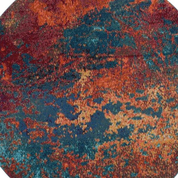 5' X 7' Atlantic Abstract Non Skid Area Rug 5' X 7' Atlantic Abstract Non Skid Area Rug
