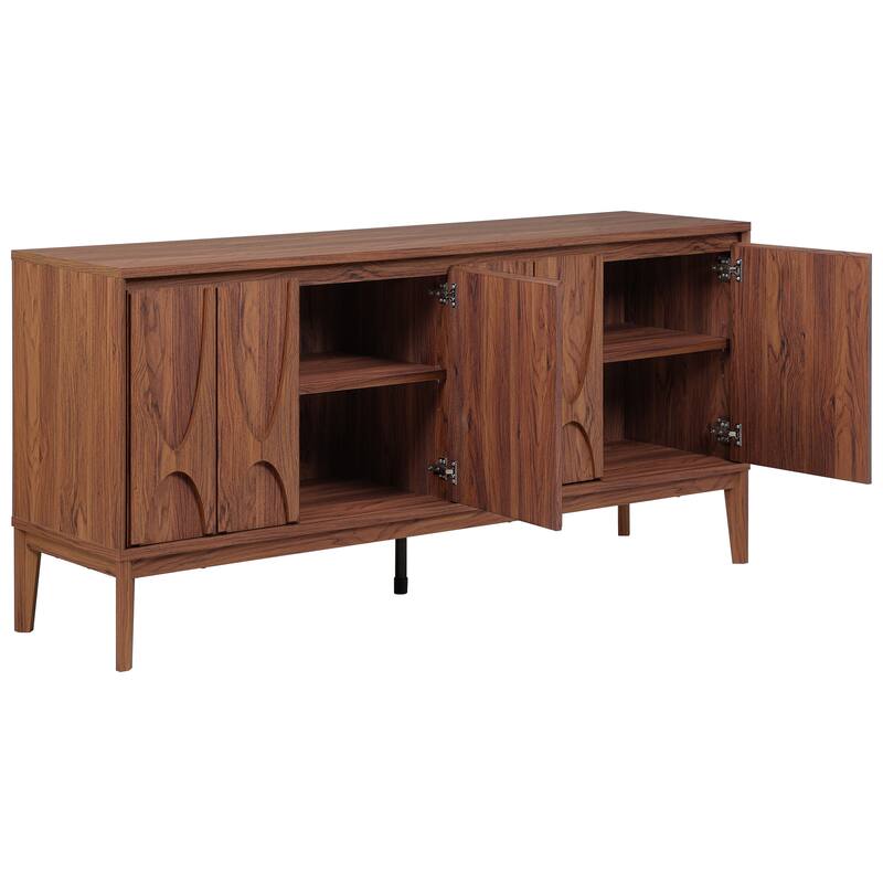 SAFAVIEH Home Sibyl 4-Door Sideboard - 65"W x 17"D x 32"H