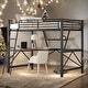 preview thumbnail 2 of 22, Full Loft Bed with Desk and Shelf